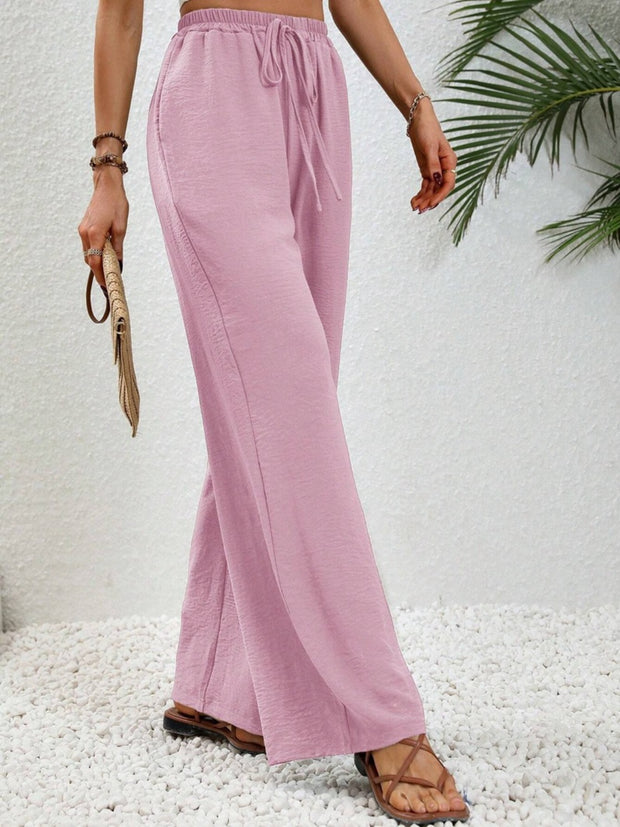 Wide Leg Drawstring Pants Trendsi