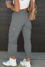 Drawstring Elastic Waist Pants with Pockets Trendsi