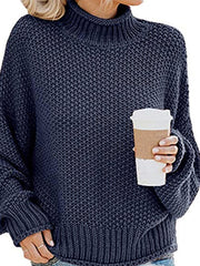 Turtleneck Dropped Shoulder Sweater