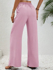 Wide Leg Drawstring Pants Trendsi