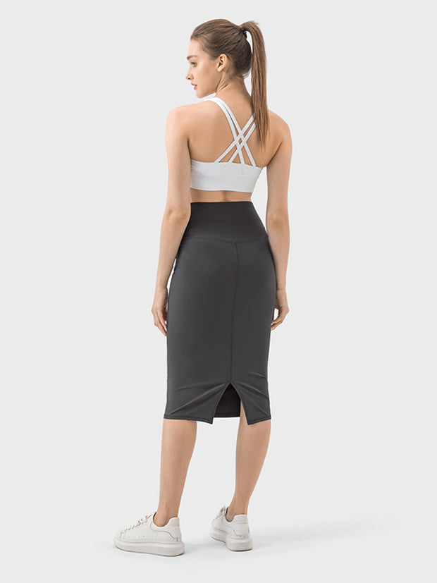 Slit Wrap Active Skirt Trendsi