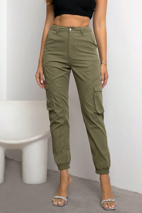 High Waist Cargo Pants Trendsi