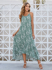 Ditsy Floral Scoop Neck Midi Cami Dress Trendsi