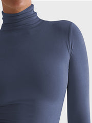 Turtleneck Long Sleeve T-Shirt Trendsi