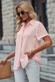 Button Up Short Sleeve Shirt Trendsi