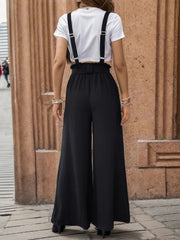 Tied Wide Leg Pants with Shoulder Straps Trendsi