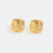 Gold-Plated Geometric Stud Earrings Trendsi