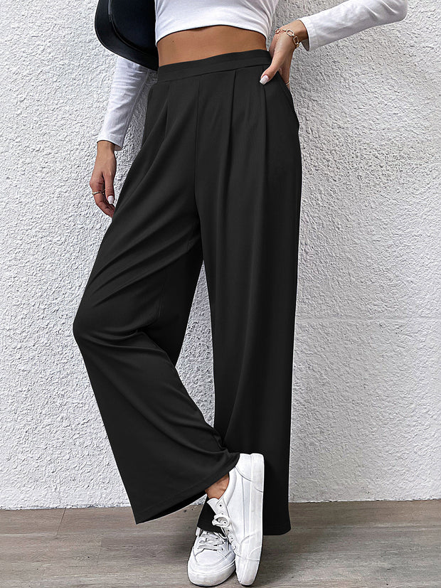 High Waist Straight Pants Trendsi