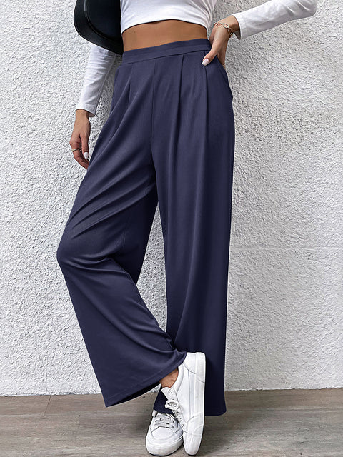 High Waist Straight Pants Trendsi