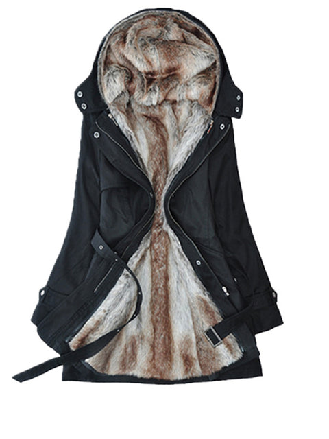 Full Size Hooded Jacket with Detachable Liner (Three-Way Wear) Trendsi