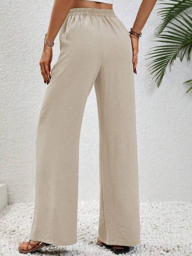 Wide Leg Drawstring Pants Trendsi