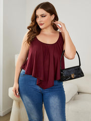 Plus Size Double-Strap Scoop Neck Cami Trendsi