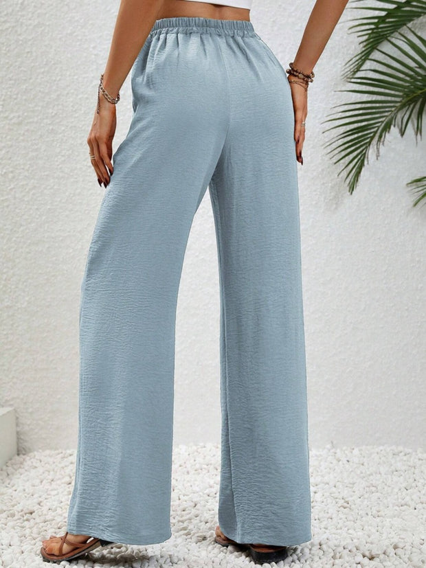 Wide Leg Drawstring Pants Trendsi