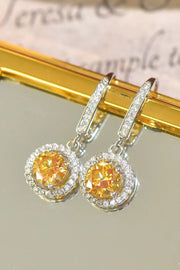 Platinum-Plated 2 Carat Moissanite Drop Earrings Trendsi