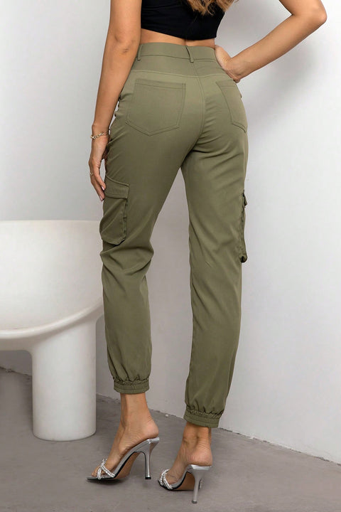 High Waist Cargo Pants Trendsi