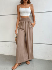 Wide Waistband Relax Fit Long Pants Trendsi