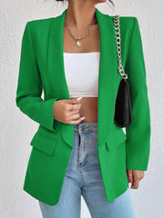 Shawl Collar Long Sleeve Blazer Trendsi