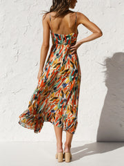 Printed Sleeveless Midi Cami dress Trendsi