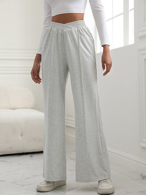 V-Waist Wide Leg Pants