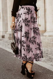 Embroidered High Waist Maxi Skirt Trendsi