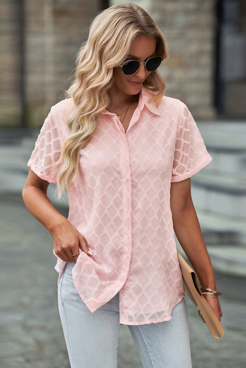 Button Up Short Sleeve Shirt Trendsi