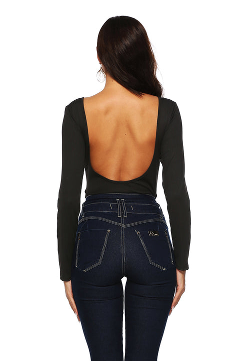 Button Detail Bodysuit Trendsi