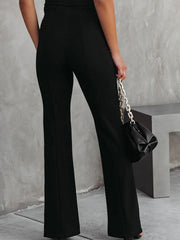 Front Slit Flare Leg Pants Trendsi