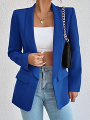 Shawl Collar Long Sleeve Blazer Trendsi