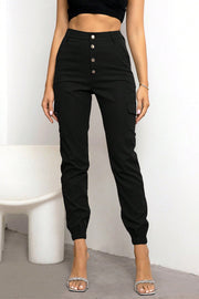 Button Fly Cargo Pants Trendsi