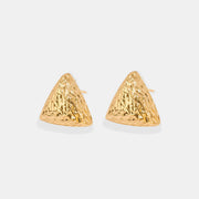 Gold-Plated Geometric Stud Earrings Trendsi