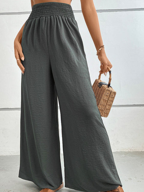 Wide Waistband Relax Fit Long Pants Trendsi