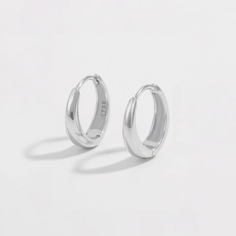 925 Sterling Silver Huggie Earrings Trendsi