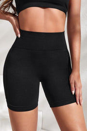 Slim Fit High Waistband Active Shorts Trendsi