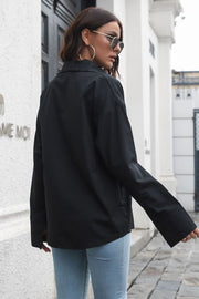 Dropped Shoulder Longline Shirt Trendsi