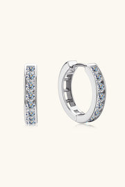 Moissanite 925 Sterling Silver Huggie Earrings Trendsi