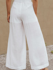 Wide Leg Buttoned Pants