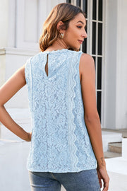 Lace V-Neck Tank Trendsi