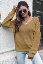 V-Neck Drop Shoulder Sweater