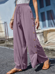 Full Size Tassel Wide Leg Pants Trendsi