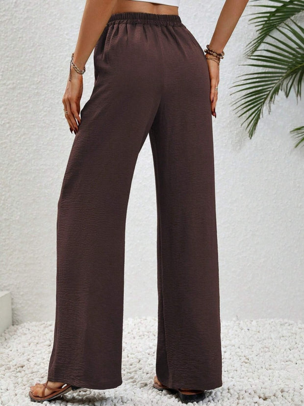 Wide Leg Drawstring Pants Trendsi