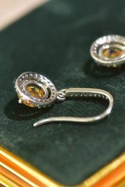 Platinum-Plated 2 Carat Moissanite Drop Earrings Trendsi