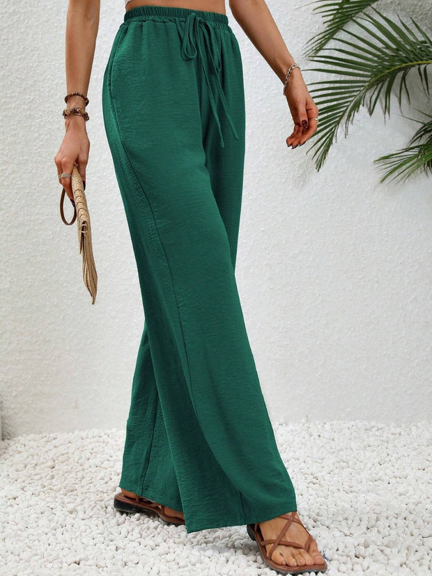 Wide Leg Drawstring Pants Trendsi