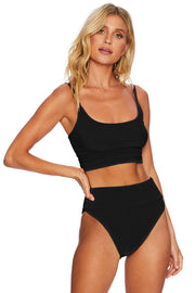 Color Block Spaghetti Strap Two-Piece Swim Set Trendsi