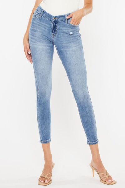 Kancan High Waist Cat's Whiskers Skinny Jeans Trendsi