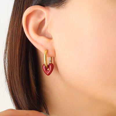 Heart Titanium Steel Earrings Trendsi