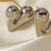 Heart Shape Stainless Steel Stud Earrings Trendsi