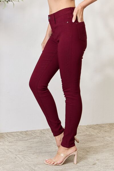 YMI Jeanswear Hyperstretch Mid-Rise Skinny Jeans Trendsi