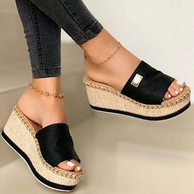 PU Leather Open Toe Sandals Trendsi