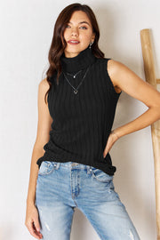 Basic Bae Full Size Ribbed Turtleneck Tank Trendsi