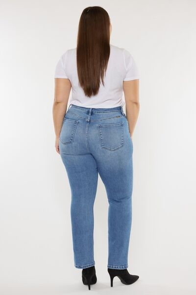 Kancan Full Size Cat's Whiskers High Waist Jeans Trendsi